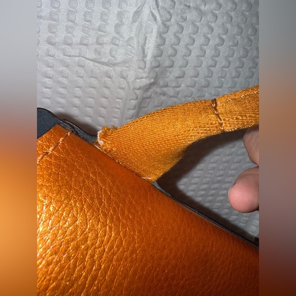 Coach Metallic Derby Backpack in tangerine orange pebbled leather